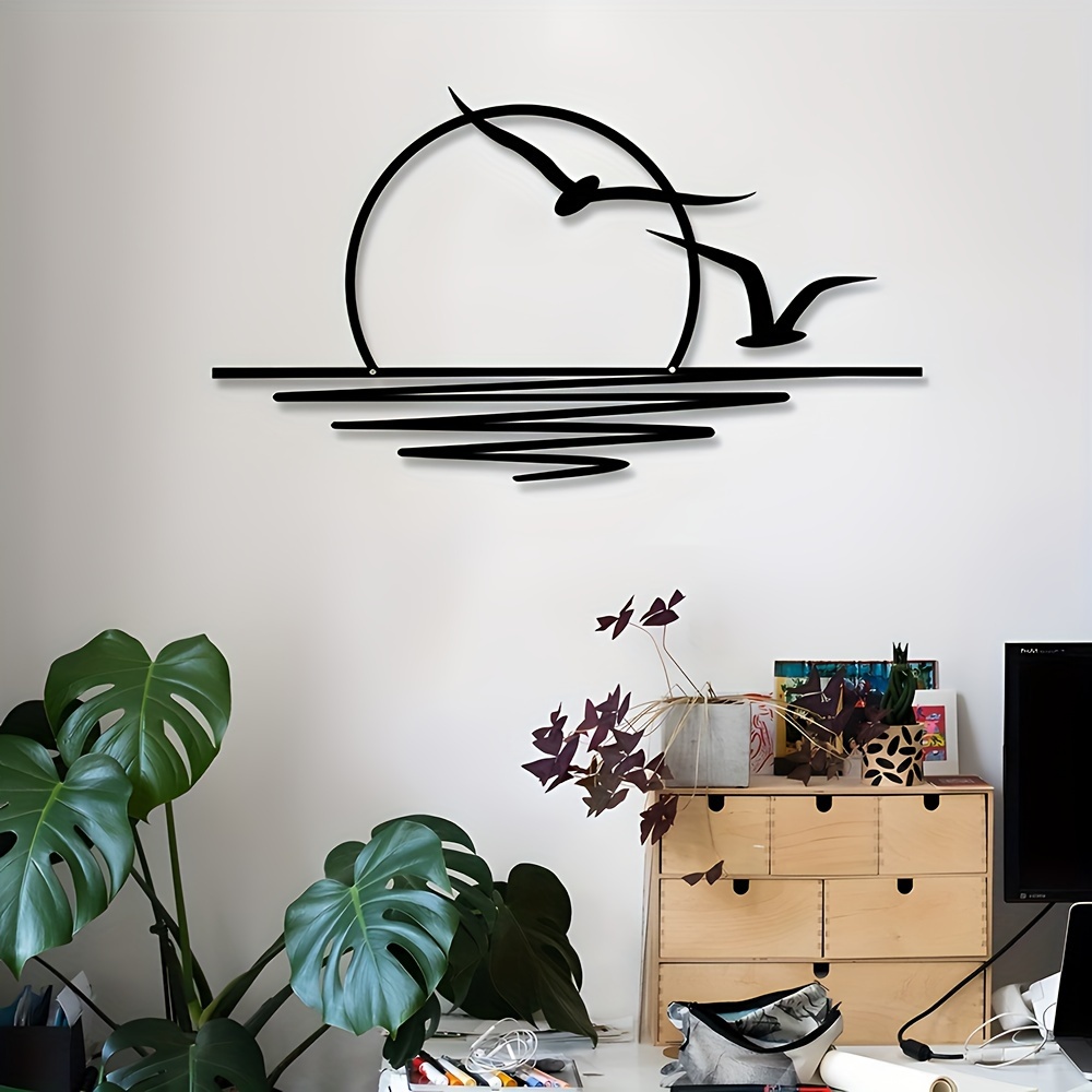 Seagull Sunrise Art Wall Decal - огляд і ціна Home Decor Indonesia