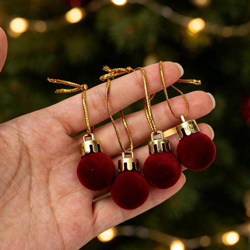 2cm Wine Red Velvet Christmas  - огляд і ціна Home Decor Indonesia
