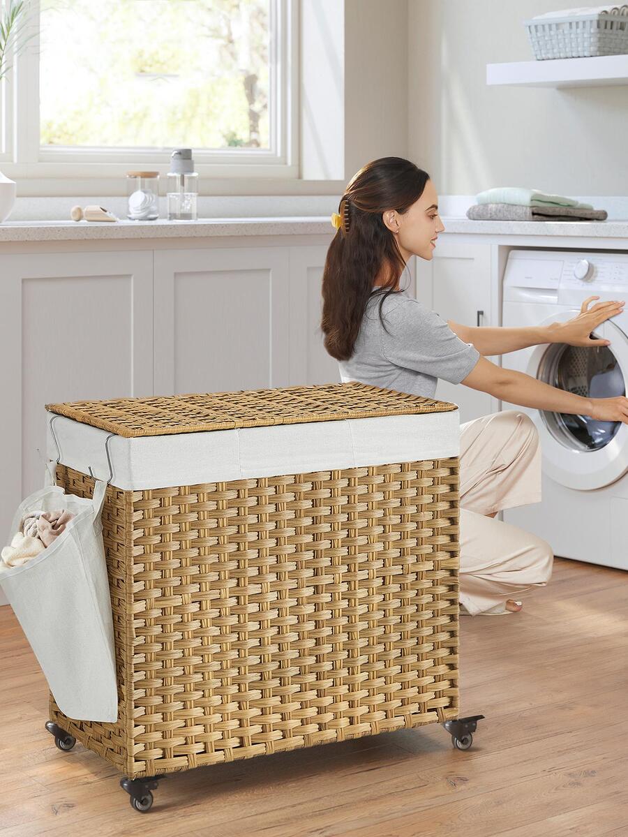 Laundry Hamper With Lid, 42.3  - огляд і ціна Rattan Plant Basket