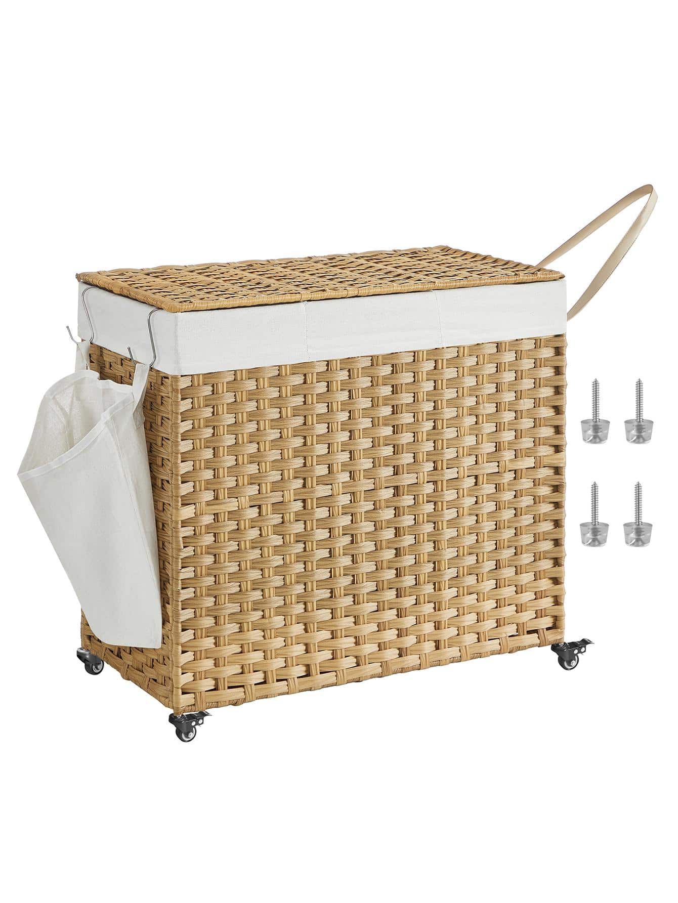 Laundry Hamper With Lid, 42.3  - огляд і ціна Rattan Plant Basket