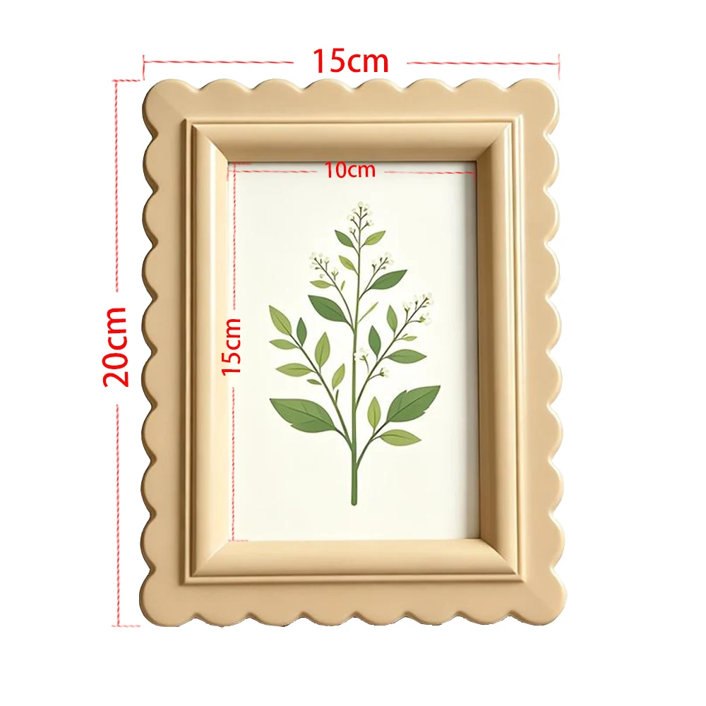Boho Beige Scalloped Wavy Edge - огляд і ціна Bamboo Photo Frame