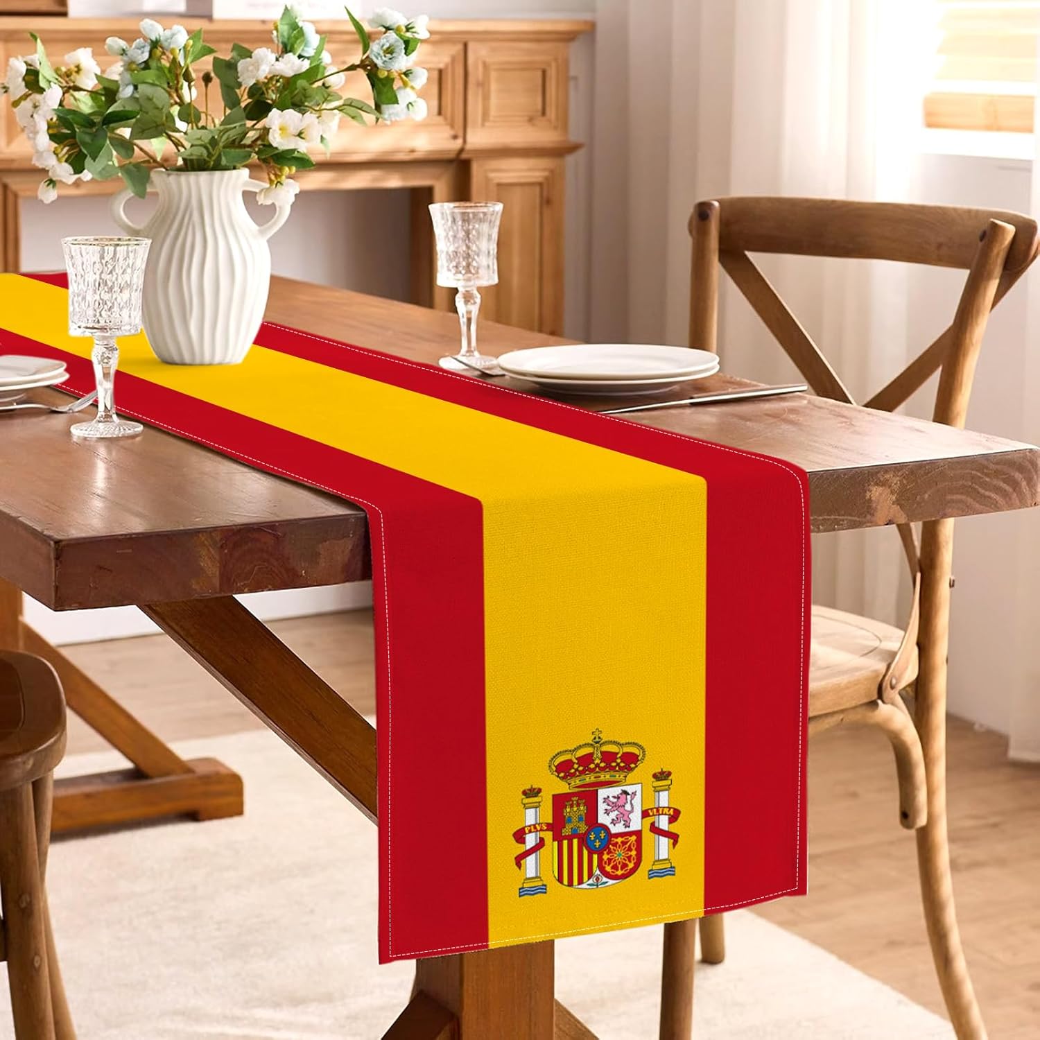 Spain Flag Linen Table Runner  - огляд і ціна Linen Table Runner