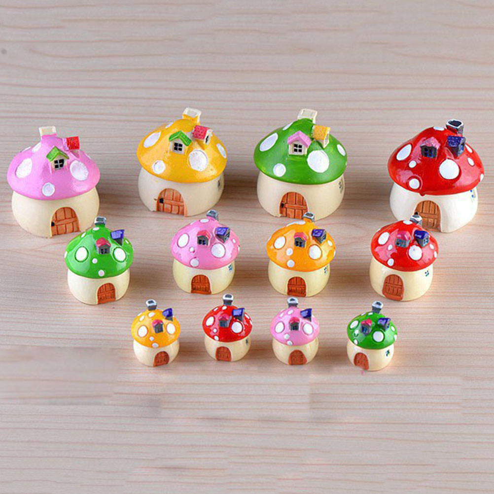 3 Sizes Mushroom House Resin  - огляд і ціна Home Decor Za