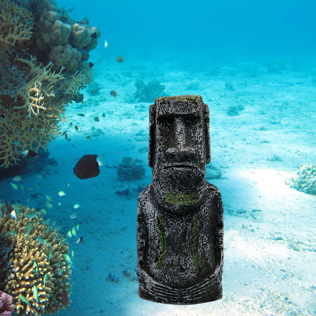 Resin Fish Tank Moai Decor Eas - огляд і ціна Home Decor Za