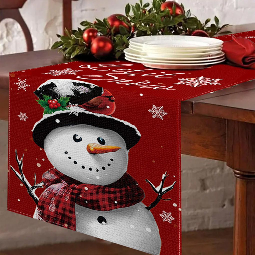 Festive Floral Christmas Table - огляд і ціна Linen Table Runner
