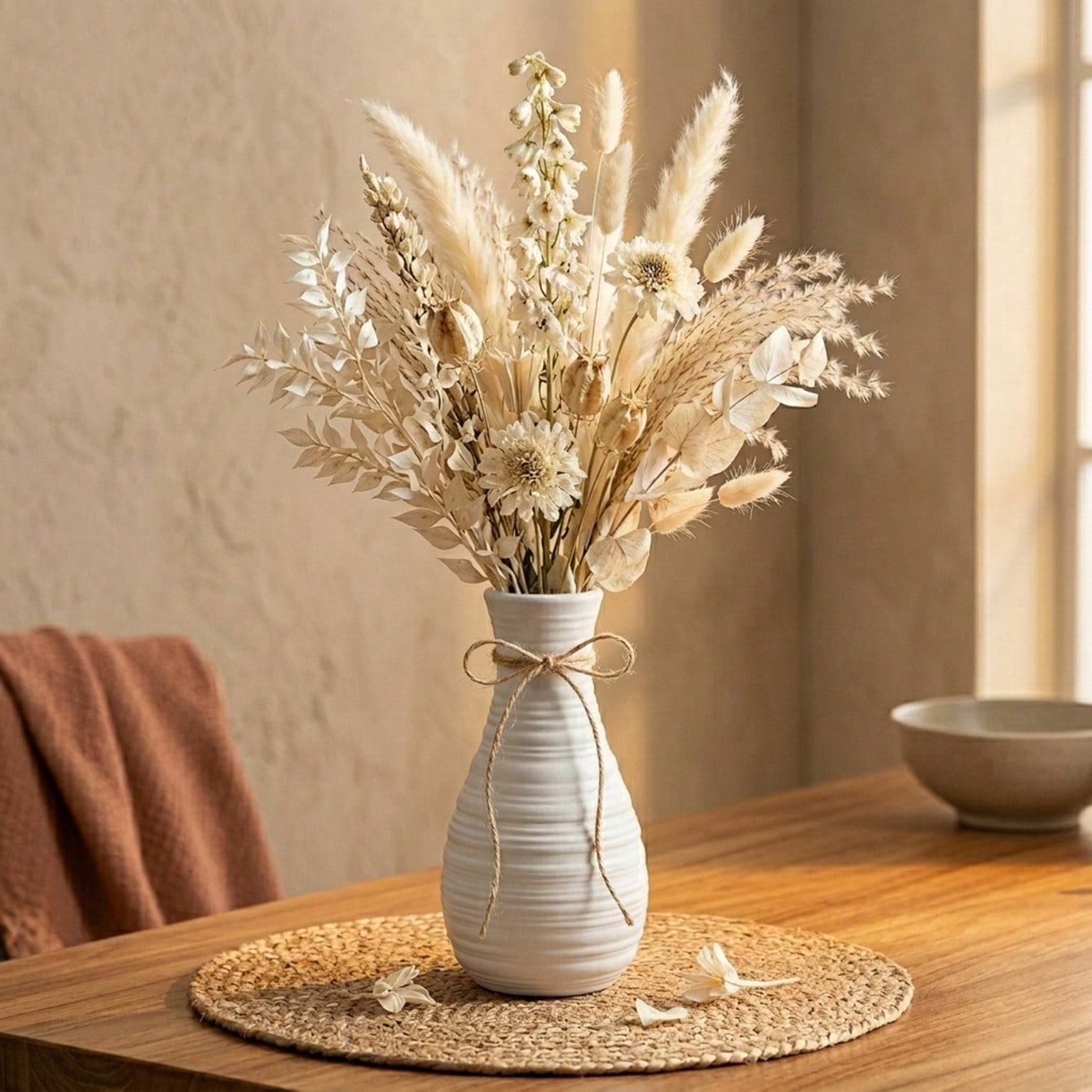 1pc Boho Horizontal Ridged Wai - огляд і ціна Pampas Grass Decor