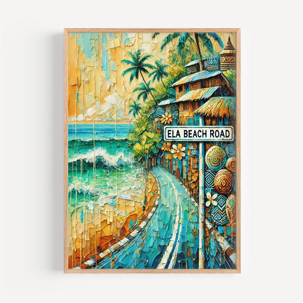 Lombok Watercolor Canvas Paint - огляд і ціна Home Decor Indonesia