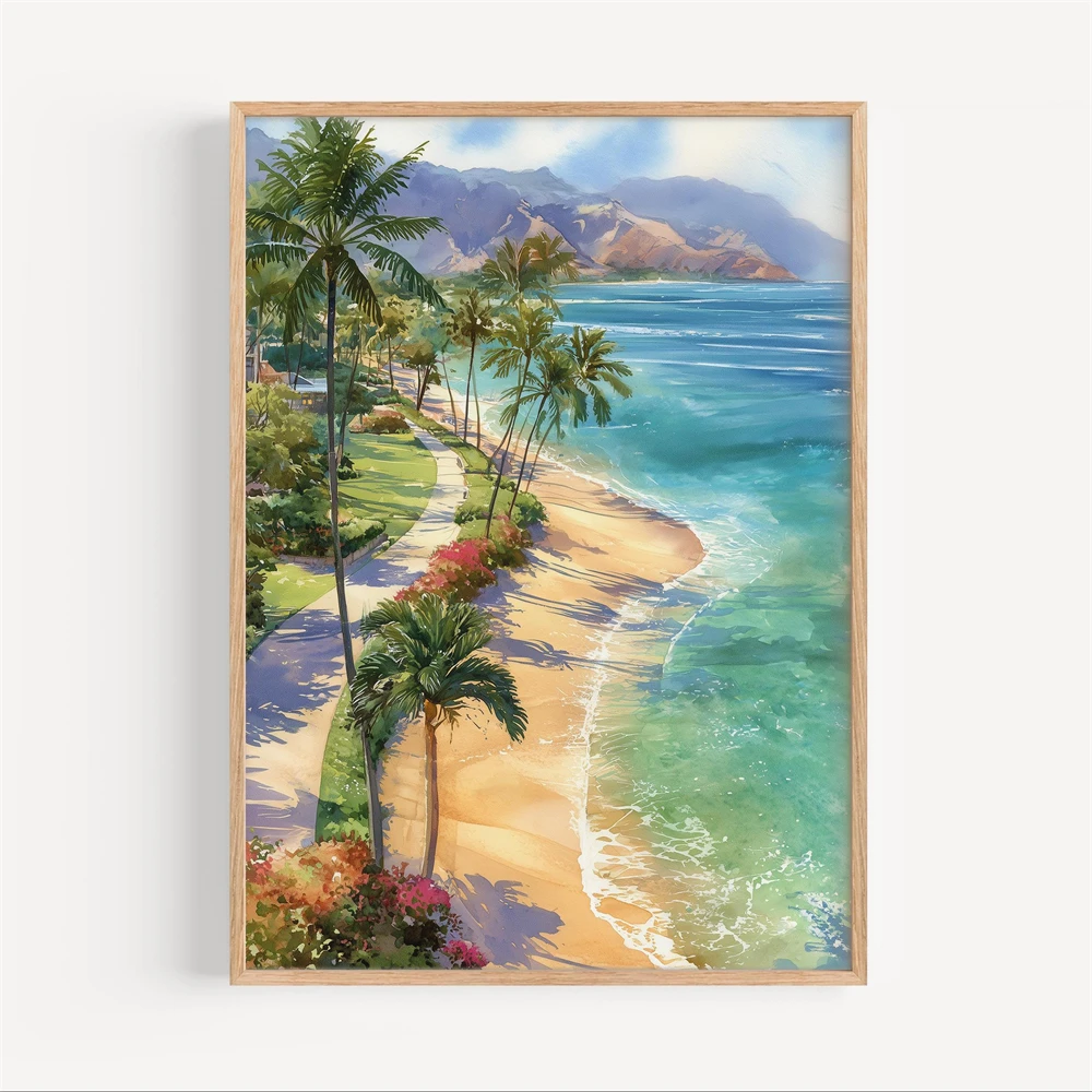 Lombok Watercolor Canvas Paint - огляд і ціна Home Decor Indonesia