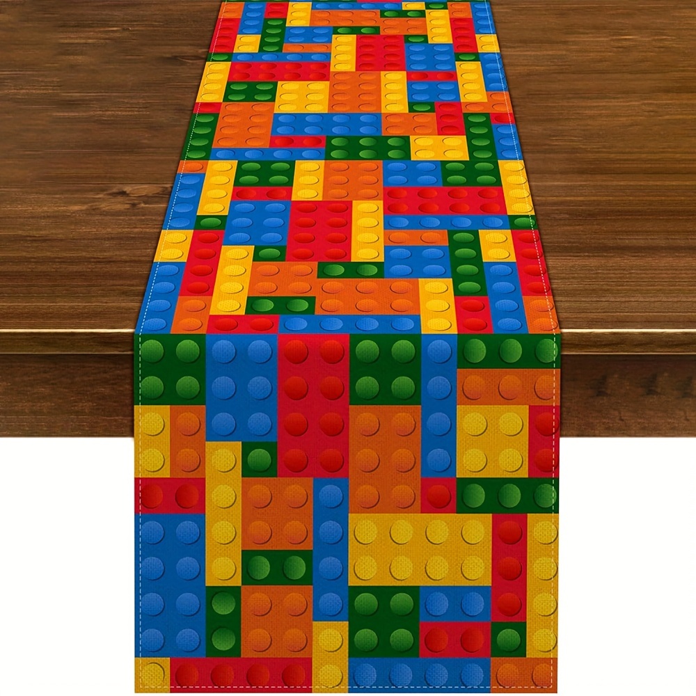 Colorful Building Blocks Table - огляд і ціна Linen Table Runner