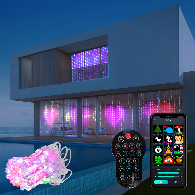 400LEDs RGBIC Smart Curtain Li - огляд і ціна Home Decor Free App