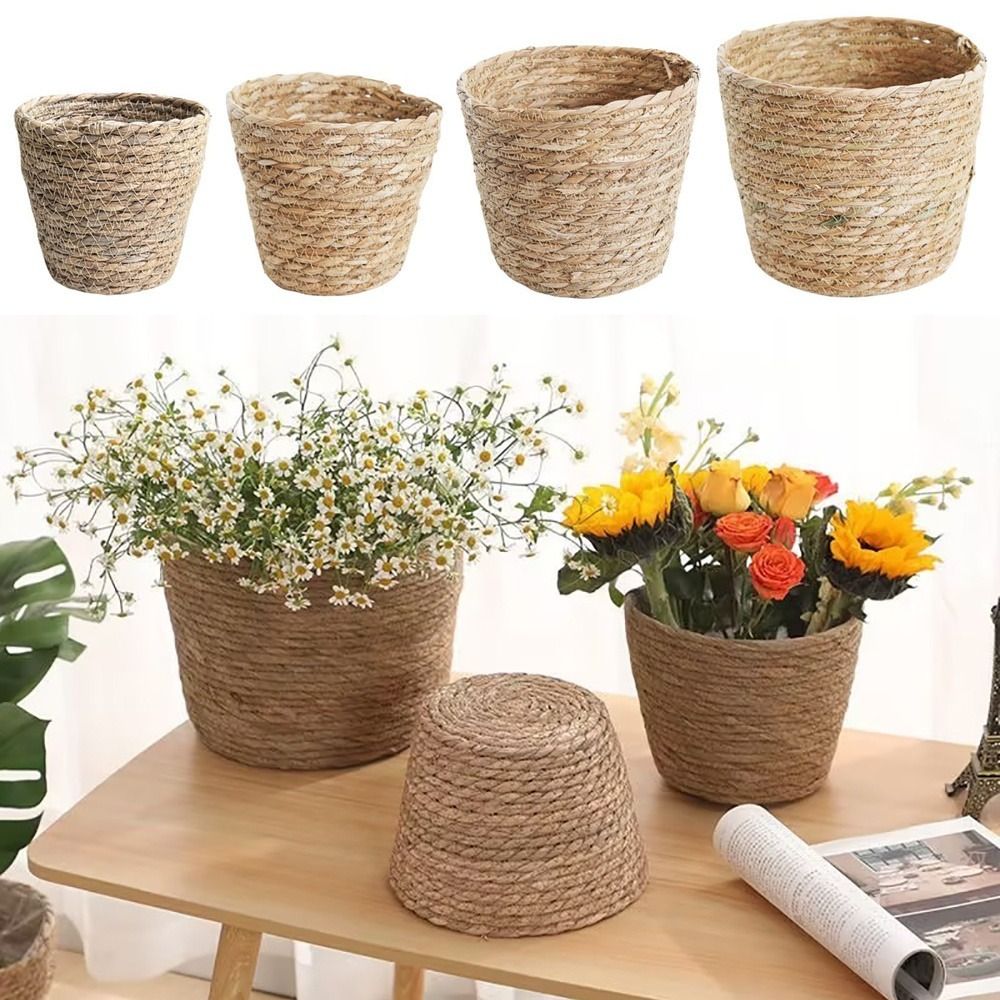 1Pcs For Garden Terraces Flowe - огляд і ціна Rattan Plant Basket
